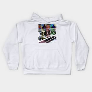 mazatlan street dreams in ecopop architectural collage art Kids Hoodie